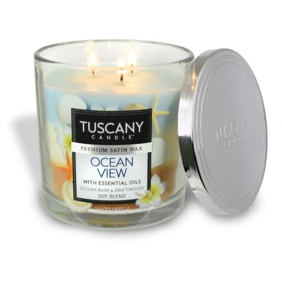 TUSCANY CANDLES • Ocean View • Long-Lasting Scented Jar Candle (14 oz) - Picture 3 of 11